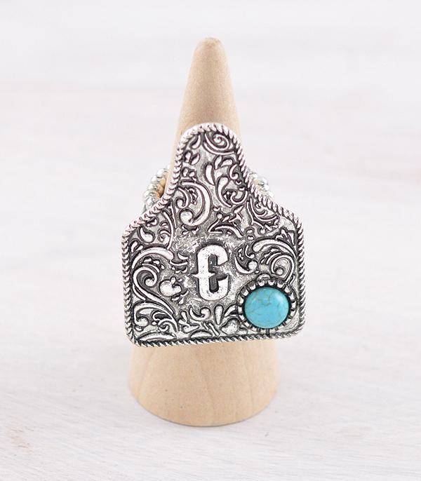 WHAT'S NEW :: Wholesale Western Cattle Tag Initial Ring