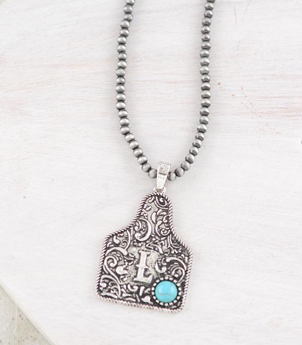 WHAT'S NEW :: Wholesale Western Cattle Tag Initial Necklace