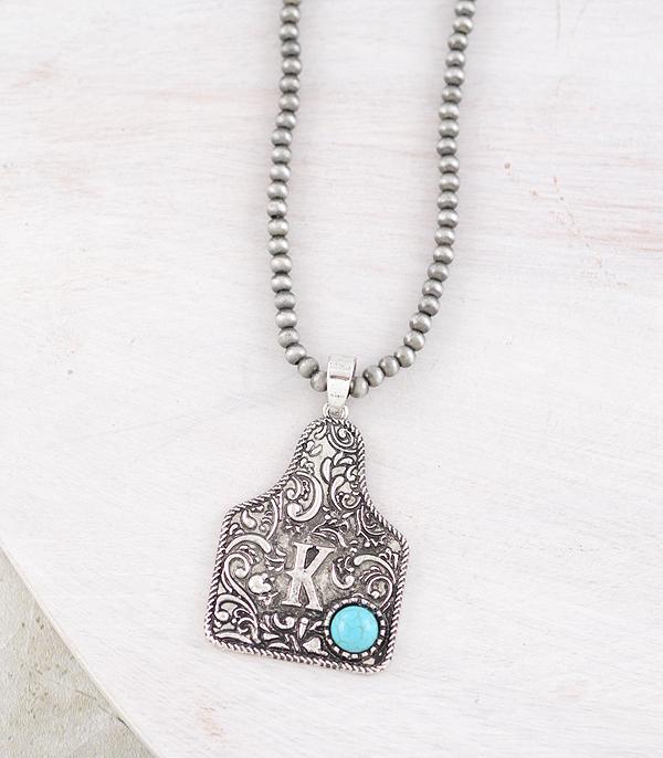 WHAT'S NEW :: Wholesale Western Cattle Tag Initial Necklace