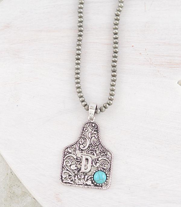 WHAT'S NEW :: Wholesale Western Cattle Tag Initial Necklace