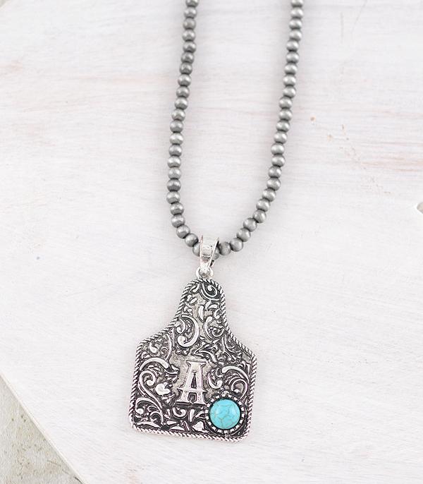 WHAT'S NEW :: Wholesale Western Cattle Tag Initial Necklace