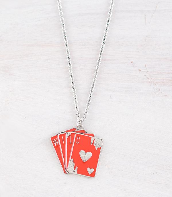 WHAT'S NEW :: Wholesale Western Wild Ace Card Necklace