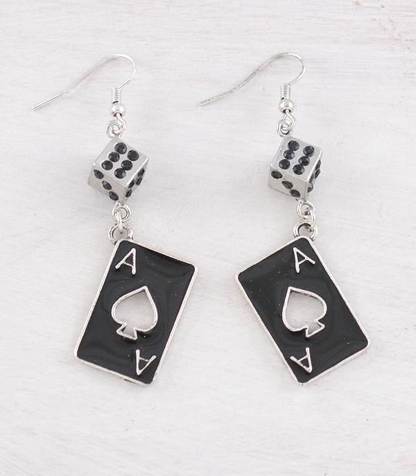 WHAT'S NEW :: Wholesale Western Ace Card Earrings