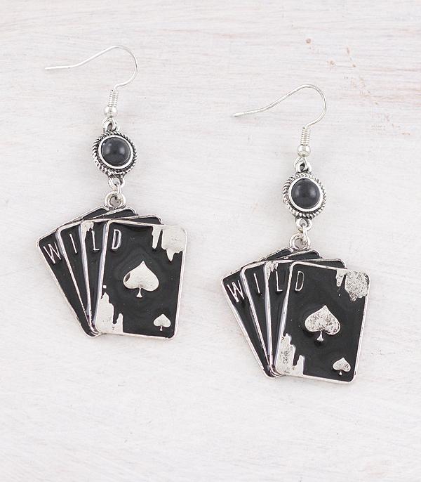 WHAT'S NEW :: Wholesale Western Ace Card Earrings