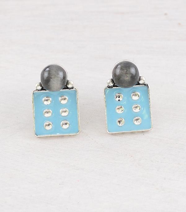 EARRINGS :: WESTERN POST EARRINGS :: Wholesale Navajo Pearl Dice Earrings