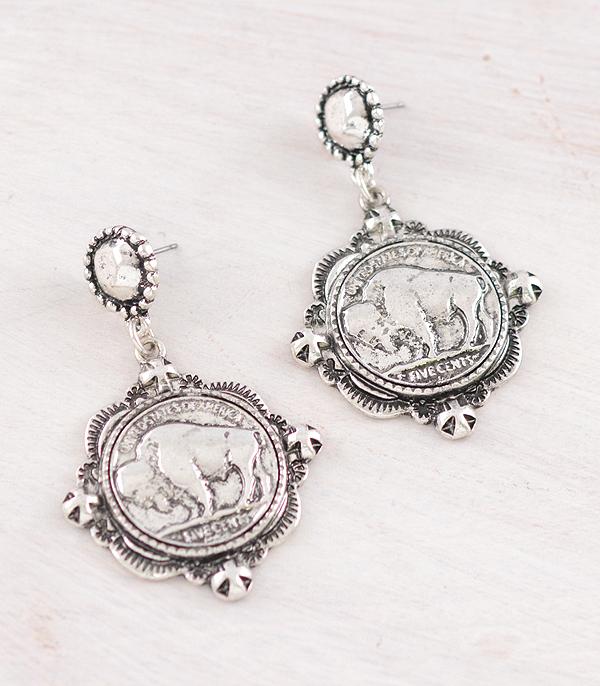 EARRINGS :: WESTERN POST EARRINGS :: Wholesale Western Coin Earrings