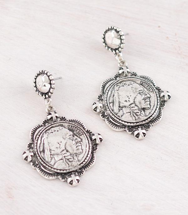 EARRINGS :: WESTERN POST EARRINGS :: Wholesale Western Coin Earrings