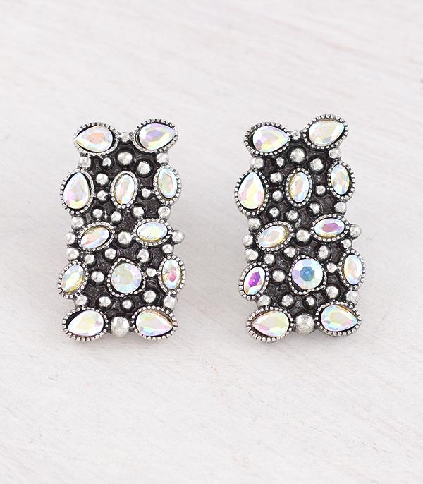 New Arrival :: Wholesale Glass Stone Statement Earrings