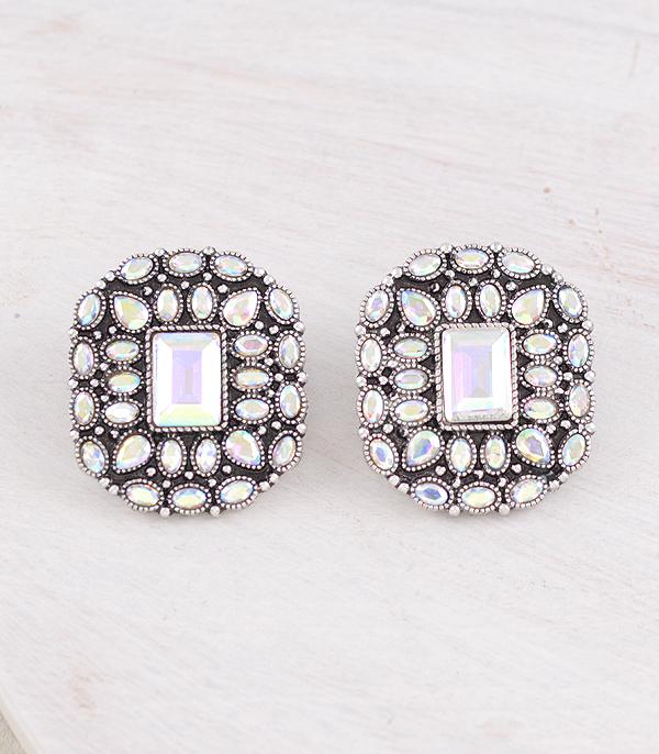 WHAT'S NEW :: Wholesale Western Glass Stone Concho Earrings