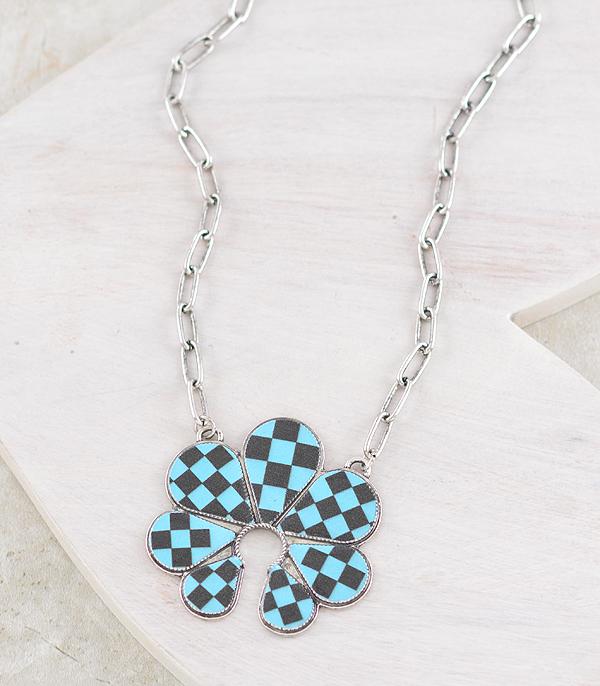 WHAT'S NEW :: Wholesale Checkered Squash Blossom Necklace