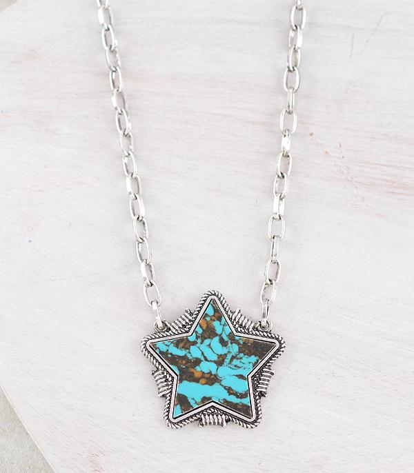 NECKLACES :: WESTERN TREND :: Wholesale Western Turquoise Star Necklace