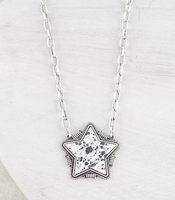 NECKLACES :: WESTERN TREND :: Wholesale Western Howlite Star Necklace