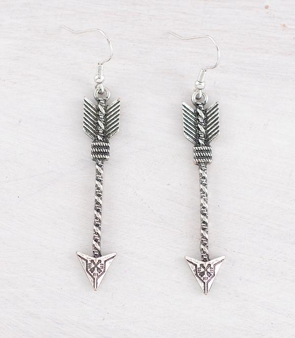 EARRINGS :: WESTERN HOOK EARRINGS :: Wholesale Western Arrow Drop Earrings