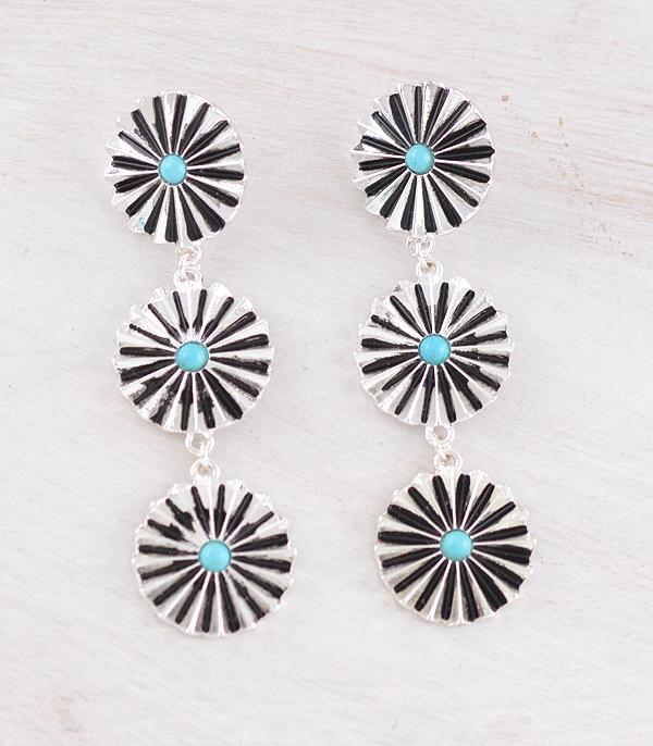 WHAT'S NEW :: Wholesale Western Concho Drop Earrings