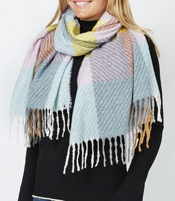 WHAT'S NEW :: Wholesale Plaid Oblong Scarf Shawl