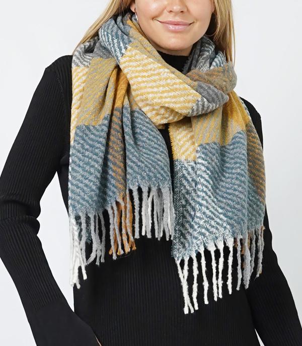 WHAT'S NEW :: Wholesale Plaid Oblong Scarf Shawl