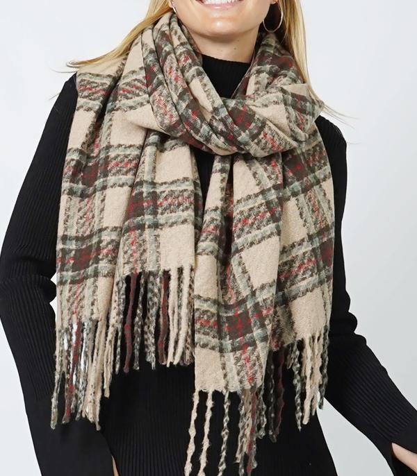 WHAT'S NEW :: Wholesale Plaid Oblong Scarf