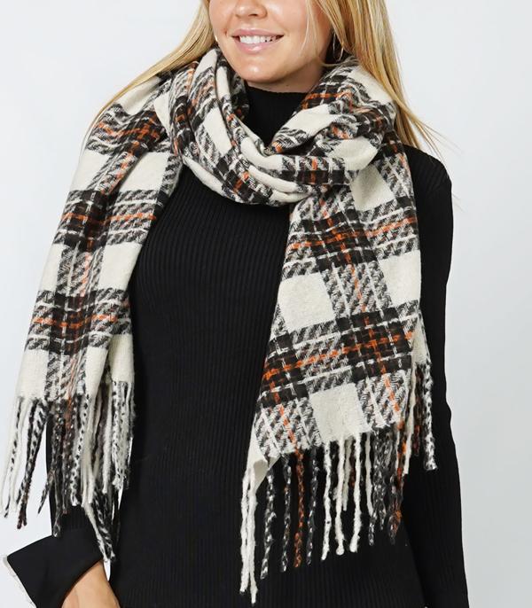 WHAT'S NEW :: Wholesale Plaid Oblong Scarf