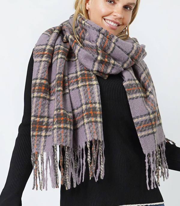 KIMONO I SCARVES :: SCARF / SCARF RING :: Wholesale Plaid Oblong Scarf