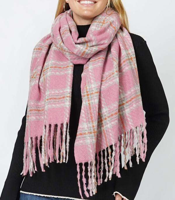 WHAT'S NEW :: Wholesale Plaid Oblong Scarf