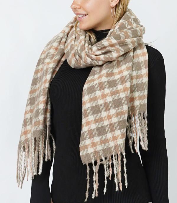 WHAT'S NEW :: Wholesale Plaid Oblong Scarf