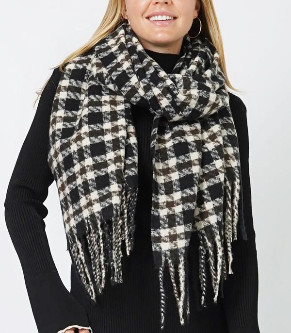 WHAT'S NEW :: Wholesale Plaid Oblong Scarf