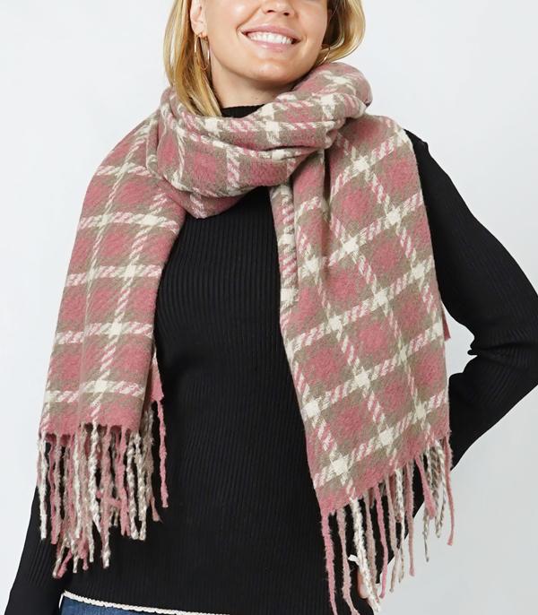 WHAT'S NEW :: Wholesale Plaid Oblong Scarf