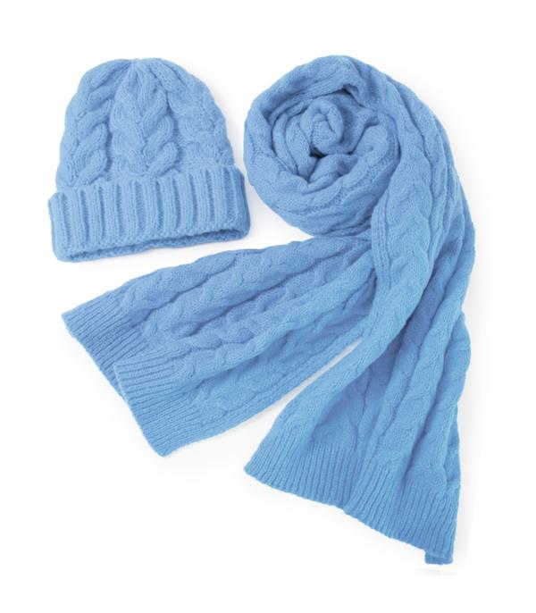 WHAT'S NEW :: Wholesale 2PC Set Knit Beanie Scarf Set