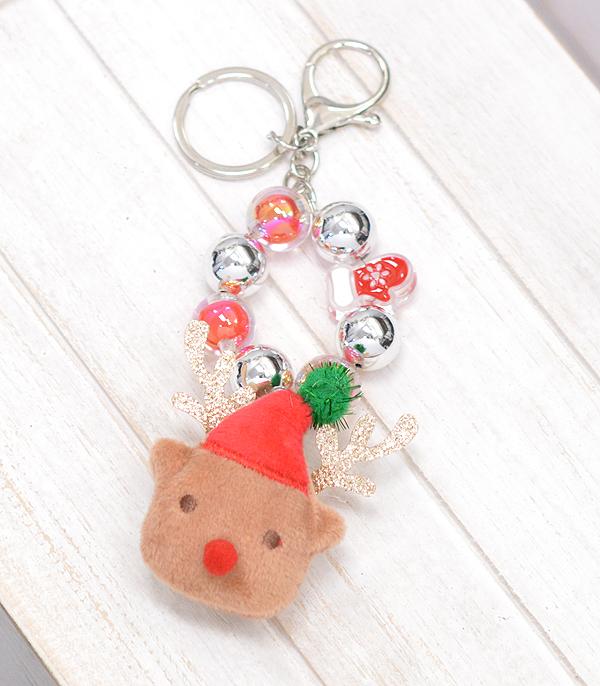 <font color=GREEN>HOLIDAYS</font> :: JEWELRY I BAGS :: Wholesale Christmas Reindeer Keychain