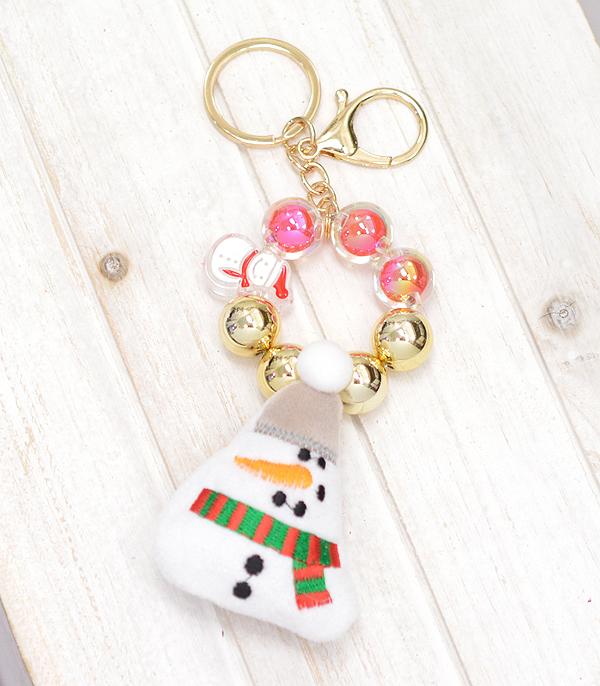 <font color=GREEN>HOLIDAYS</font> :: JEWELRY I BAGS :: Wholesale Christmas Snowman Keychain