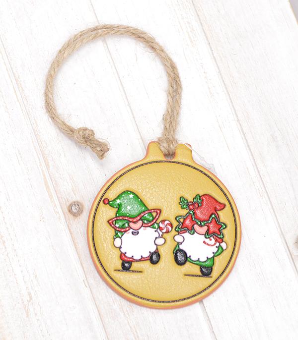 New Arrival :: Wholesale Gnome Faux Leather Christmas Ornament