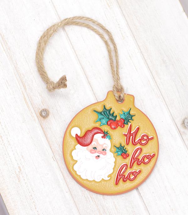 New Arrival :: Wholesale Christmas Santa Faux Leather Ornament