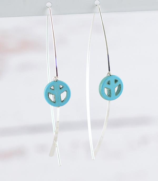 WHAT'S NEW :: Wholesale Western Turquoise Peace Earrings