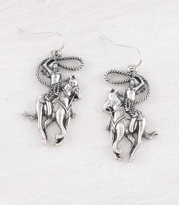 New Arrival :: Wholesale Western Cowgirl Roping Earrings