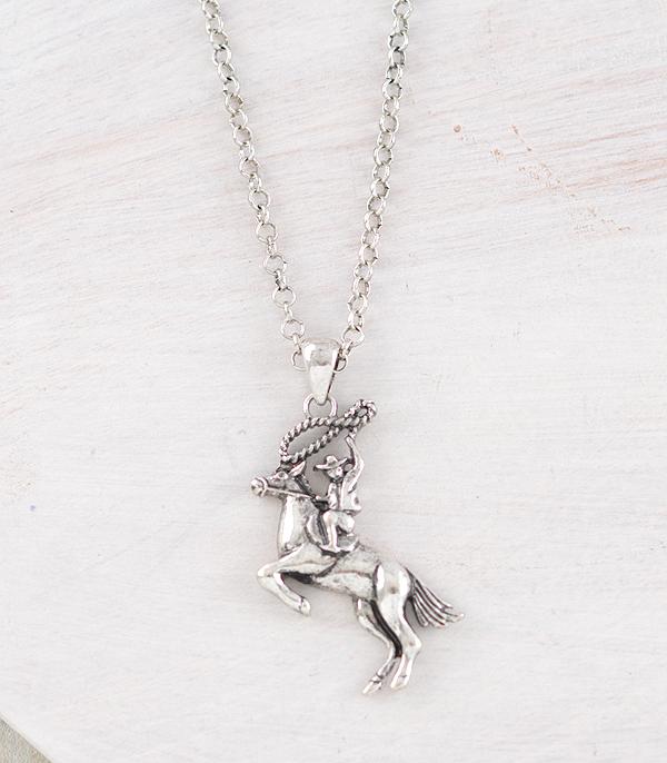 NECKLACES :: WESTERN TREND :: Wholesale Western Cowboy Horse Pendant Necklace