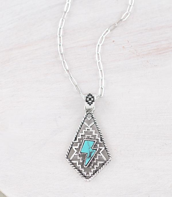 New Arrival :: Wholesale Western Aztec Bolt Necklace