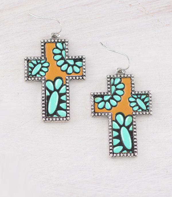 EARRINGS :: WESTERN HOOK EARRINGS :: Wholesale Western Cross Earrings