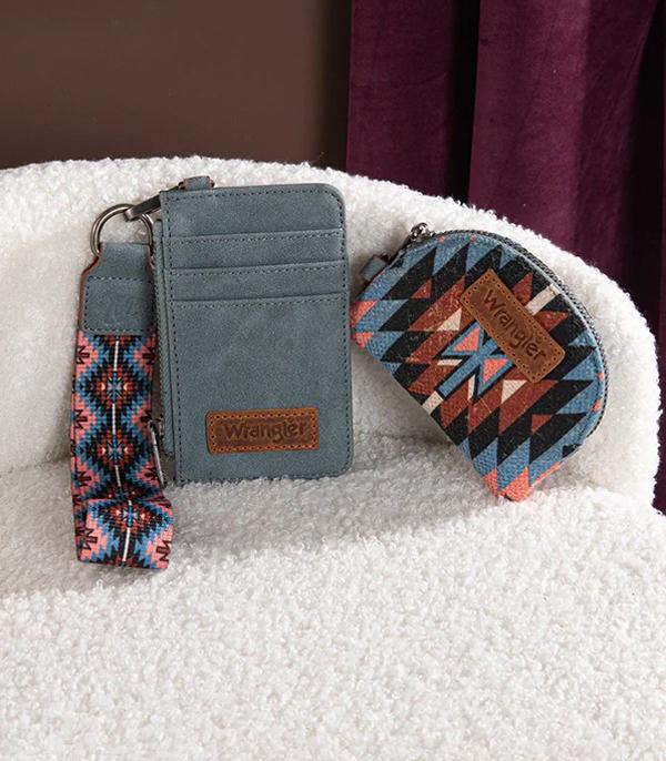 MONTANAWEST BAGS :: MENS WALLETS I SMALL ACCESSORIES :: Wholesale Wrangler Aztec Print Card Holder