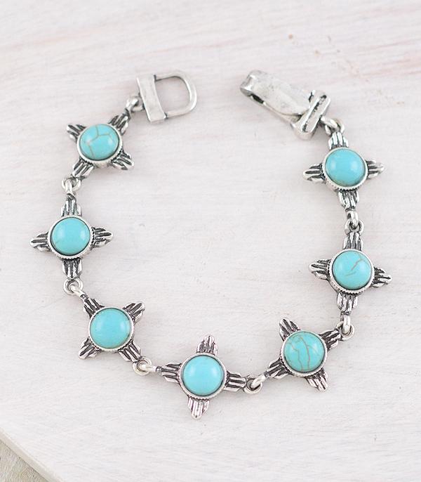 BRACELETS :: LINK :: Wholesale Western Turquoise Aztec Bracelet