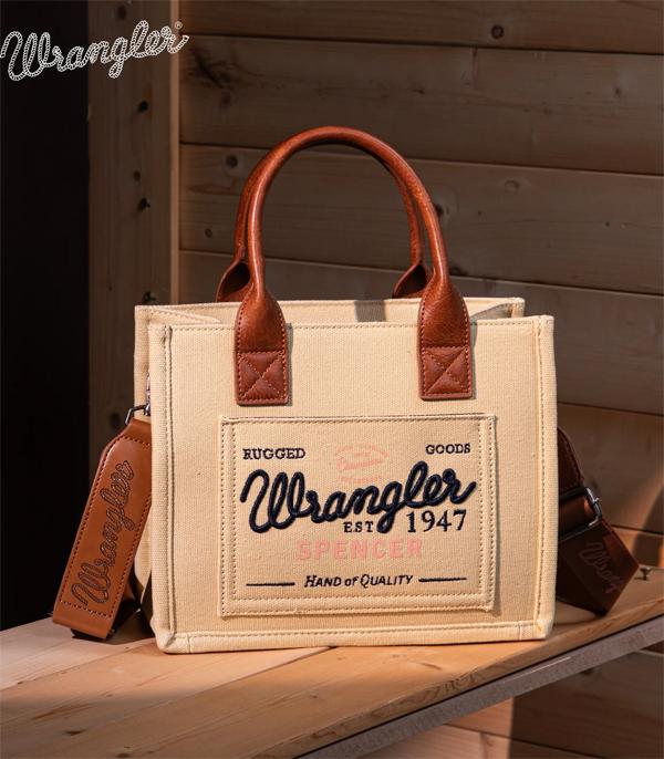 MONTANAWEST BAGS :: WESTERN PURSES :: Wholesale Vintage Wrangler Canvas Tote Crossbody