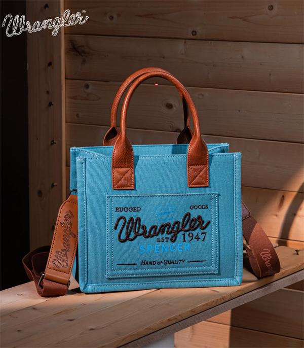 MONTANAWEST BAGS :: WESTERN PURSES :: Wholesale Vintage Wrangler Canvas Tote Crossbody