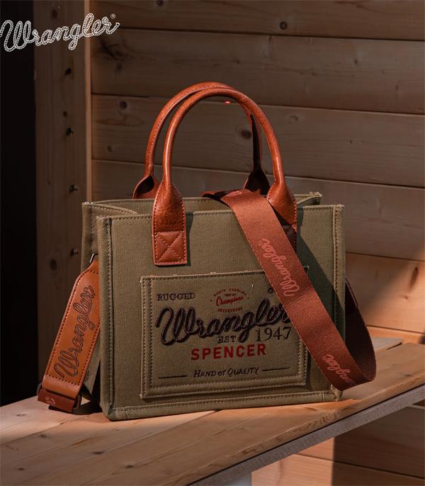 MONTANAWEST BAGS :: WESTERN PURSES :: Wholesale Vintage Wrangler Canvas Tote Crossbody