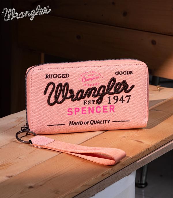 MONTANAWEST BAGS :: MENS WALLETS I SMALL ACCESSORIES :: Wholesale Vintage Wrangler Canvas Zip Wallet