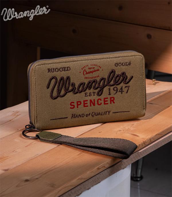 New Arrival :: Wholesale Vintage Wrangler Canvas Zip Wallet