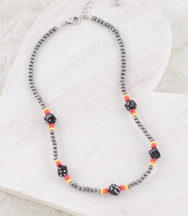 NECKLACES :: WESTERN TREND :: Wholesale Western Dice Navajo Pearl Necklace