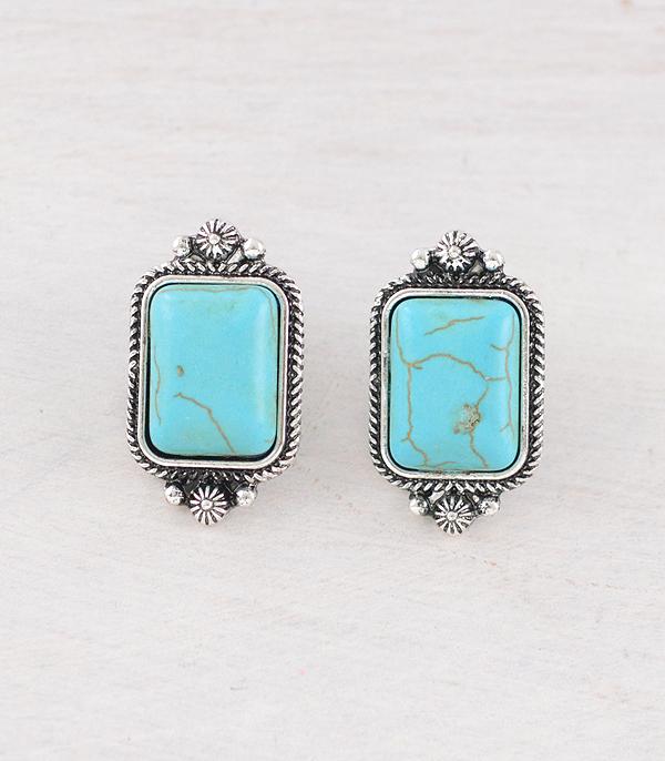 EARRINGS :: WESTERN POST EARRINGS :: Wholesale Western Turquoise Concho Earrings