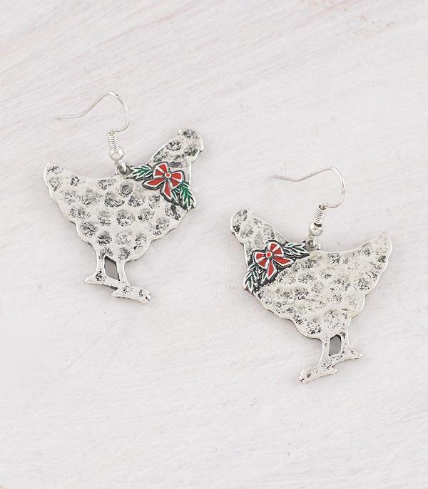 New Arrival :: Wholesale Christmas Chicken Earrings