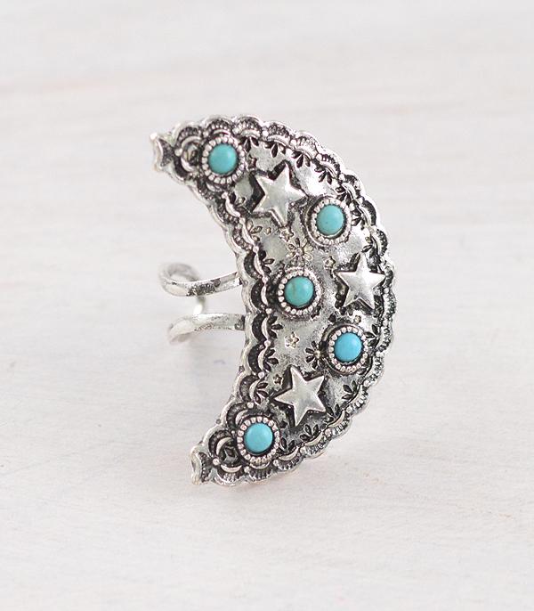 RINGS :: Wholesale Western Crescent Moon Cuff Ring