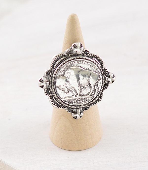 New Arrival :: Wholesale Western Coin Cuff Ring