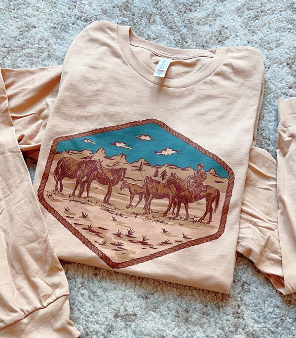 GRAPHIC TEES :: LONG SLEEVE :: Wholesale Western Bella Canvas Long Sleeve Tshirt